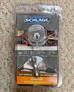 Schlage B60CS Deadbolt In Satin Chrome - Picture 1 of 9