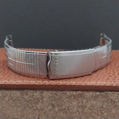 Vintage 20mm 19mm 18mm Bulova Stainless JB Champion Unused 1960s Watch Band - Image 1 of 4