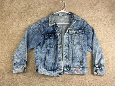 Chaqueta De Colección George Marciano Guess Mujer 12 Denim EE. UU. Cuello Bolsillo Azul Foto 1 de 4