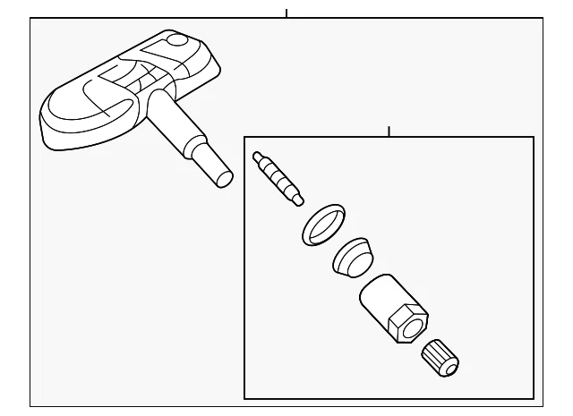 Sensor de sistema de monitoreo de presión de neumáticos (TPMS) genuino Audi 1K0-907-253-D Foto 1 de 4