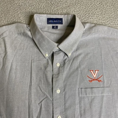 Virginia Cavaliers Velocity Shirt Mens 2X Gray Blueish Button Down University - Image 1 of 4