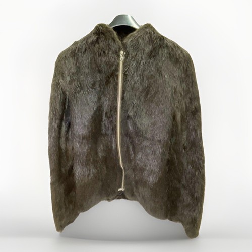 Giacca donna Jonathan Anderson X Loewe X Bergdorf taglia 4 40 marrone vera pelliccia zip