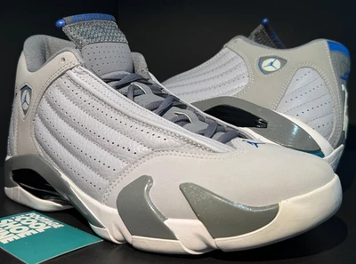 NIKE AIR JORDAN XIV 14 RETRO GRIS LOBO DEPORTIVO AZUL GRIS FRÍO BLANCO 487471-004 10 Foto 1 de 4