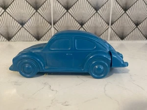 Vintage Blue Volkswagen After Shave Glass Empty Bottle Beetle Bug VW Avon - Picture 1 of 7