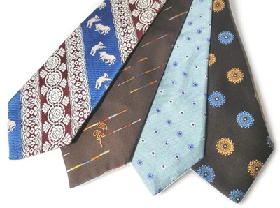 Lote de 4 Corbatas Anchas Vintage Años 70 Corbata Lord Jim Condesa Mara Mod Funky Negrita Años 60  Foto 1 de 4