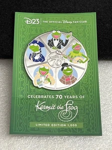 Prendedor Disney D23 Los Muppets Kermit la Rana 70 Aniversario LE 1000 - Imagen 1 de 1