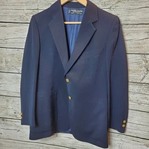 Pierre Cardin Boutique Line Navy Blue Blazer Made In France Size 38C - Picture 1 of 9