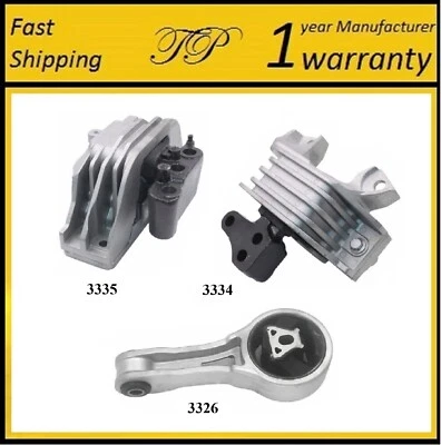 3 PIEZAS MONTAJE MOTOR Y TRANSMISIÓN APTO PARA CHRYSLER 200 2011-2014 2,4 L, 6 velocidades - TRANSMISIÓN AUTOMÁTICA Foto 1 de 4