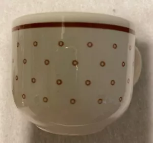 (6) TAZZE DEMITASSE/ESPRESSO~Made ITALY ""P"" marcato~Bianco con Cerchi Rossi - Foto 1 di 3
