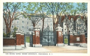 Postal Van Wickel Gates Brown University Providence Rhode Island 1922 - Imagen 1 de 2
