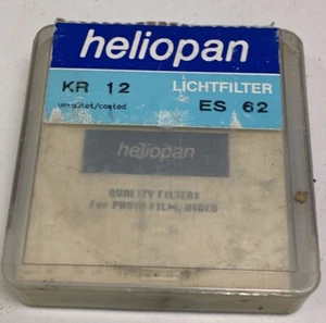 Heliopan 62mm KR 12 Screw in OPTICAL Glass Filter - Picture 1 of 1