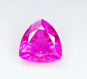 Zafiro rosa natural 6,77 quilates piedras preciosas sueltas certificadas corte trillón transparente - Imagen 1 de 10