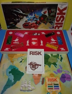 Vintage 1975 RISK Board Game Parker Brothers World Conquest COMPLETE w/ Pink - Picture 1 of 2