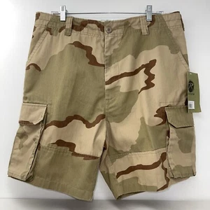 Rothco Vintage Men's Large Tri-Color Desert Camo Paratrooper Cargo Shorts 2150 - Picture 1 of 12