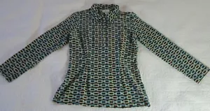 Camisa para mujer Jude Connally talla M estampado de eslabones de cadena popover (defectos) - Imagen 1 de 8