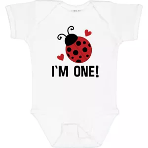Inktastic 1st Birthday Ladybug 1 Year Old Baby Bodysuit Childs Im Party Outfit - Picture 1 of 11