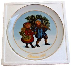 SAMMLERSTÜCK 1981 AVON TELLER "SHARING THE CHRISTMAS SPIRIT" + OVP - Bild 1 von 4