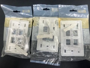 3 - Cableado local Hubbell IFP14W 1 banda, placa de estación I de 4 puertos, blanco - Imagen 1 de 2