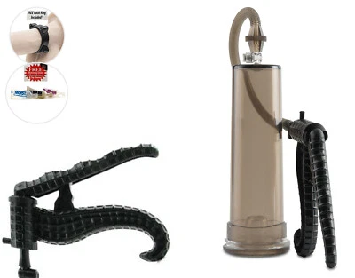 Pump Worx Mega-Grip XL Power Penis Pump Black Cock Stretcher Male Enlargement - Image 1 of 4