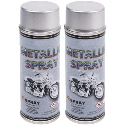 2x Felgenlack Silber Metallic effekt Flakes Acryllack Spraydose 400ml Autolack - Bild 1 von 3