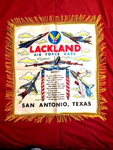 50s Vintage Lackland Air Force Base San Antonio Texas Silk Pillow Case Cover $12 - Picture 1 of 1