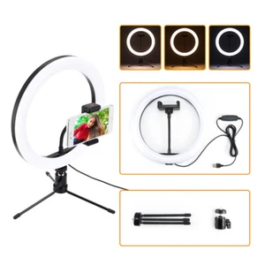 10" Regulable Anillo de Luz LED Aro para Fotografía Maquillaje Tiktok + Trípode - Imagen 1 de 19