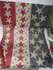 702" x 22" Atemberaubende rot weiß & blau All Stars patriotische Gaze Wimpelkette - Bild 1 von 4