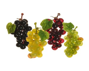 Pz 6 Grappolo uva mignon 8 cm frutta artificiale decorativa autunno - Imagen 1 de 5