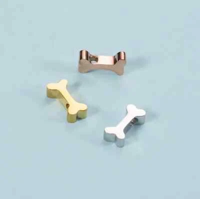 Амулеты из нержавеющей стали с собачьей костью серебро, золото, розовое золото - Изображение 1 из 4