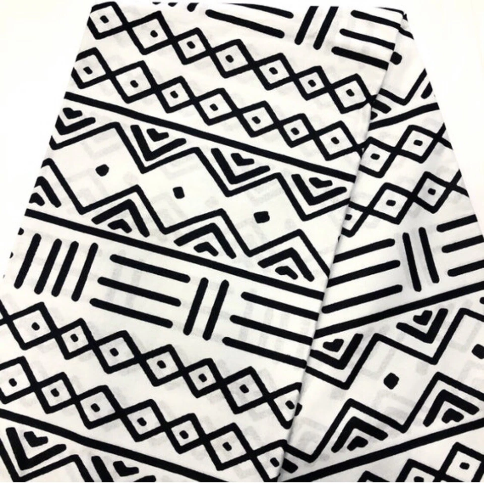 Tela estampada africana, tela Ankara, tela estampada tribal de tela de barro, monocromo Foto 1 de 1