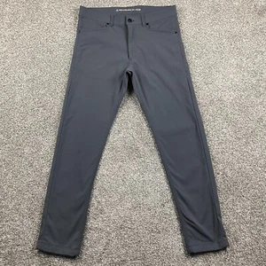 Western Rise Pants Men 32 Gray Performance Nylon 5 Pocket Chino Travel Hiking - Picture 1 of 16