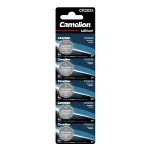 5x CR2025 Lithium Knopfzelle 3 Volt 150mAh ø20x2,5mm Camelion Blister - Bild 1 von 1