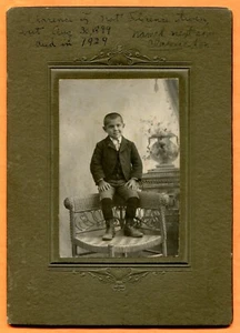 Portrait of a Boy ID'd circa 1910 Old Cabinet Card - Picture 1 of 2