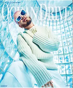 J BALVIN COVER & FEATURE Ocean Drive MIAMI Magazine MAR 2022 LOUIS FONSI sealed! - Picture 1 of 5