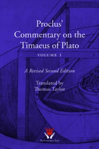 Proclus Commentary on the Timaeus of Plato - volume 1 (of 2) paperback edition - Picture 1 of 1
