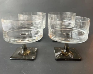 Rosenthal Linear Smoke Sherbet /Champagne Glasses By Georg Jensen Set Of Four - Picture 1 of 5