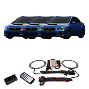 RGB Multi Color Bluetooth Headlight Halo kit for Subaru Impreza 15-18 - Picture 1 of 6