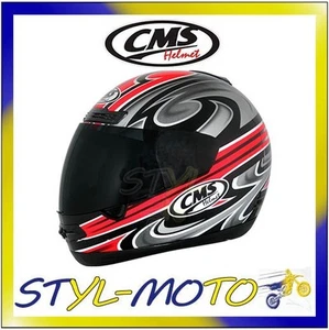 CASCO MOTO SCOOTER CMS HELMETS INTEGRALE GP2 CURVET ROSSO IN ABS TAGLIA L - Foto 1 di 1