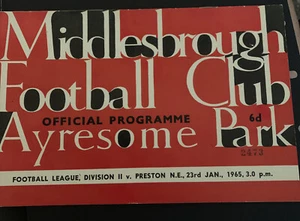 1965 Middlesbrough V Preston North End English Football Soccer Programme - Picture 1 of 3