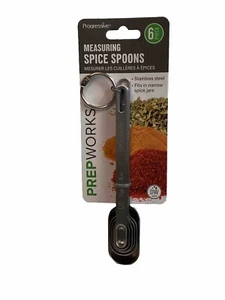 Progressive Stainless Steel Measuring Spoons Slim Design to Fit in Container - Picture 1 of 3