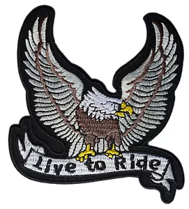 ADLER LIVE TO RIDE AUFNÄHER STICKER KUTTE CHOPPER BOUNCE - Bild 1 von 1