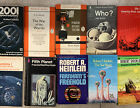 10x Vintage Sci-Fi Paperbacks Heinlein, Clarke, Sheckley, H G Wells, etc