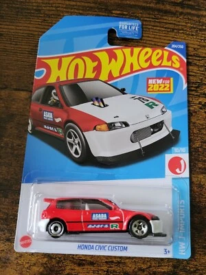 Hot Wheels Honda Civic Custom #204/250 HW J-Imports #10/10 Gran tarjeta (GUARDIÁN)👍 Foto 1 de 4