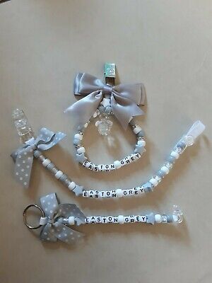 Pram Charm And Nappy Bag Keyring And Dummy Clip • 8.50£