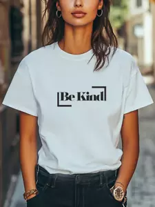 Be Kind Graphic Unisex Women Men T-Shirt Casual Tee Trendy T-Shirt - Picture 1 of 19