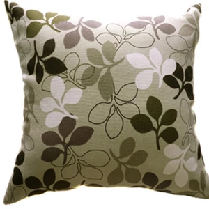 AF72a Gray Black White Leaf Cotton Canvas Cushion Cover/Pillow Case *Custom Size - Picture 1 of 7