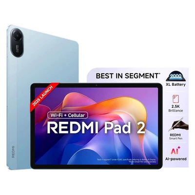 REDMI Pad 2 8GB RAM 256 GB ROM 11.0 inch with Wi-Fi+4G Gaming Tablet (Sky Blue) - Image 1 of 4