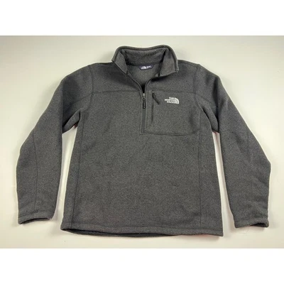 Pullover de vellón con cremallera gris oscuro The North Face para hombre M M Foto 1 de 4