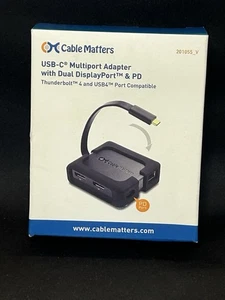 Cable Matters USB C Multiport Adapter Dual DisplayPort & PD Thunderbolt 4&USB4 - Picture 1 of 7