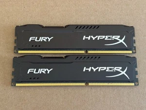 HyperX Fury 8GB (2x4GB) DDR3 1600MHz Desktop Ram Memory (HX316C10FBK2/8) - Picture 1 of 3